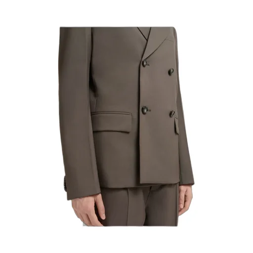Double-Breasted Wool Blazer With Marni Mending