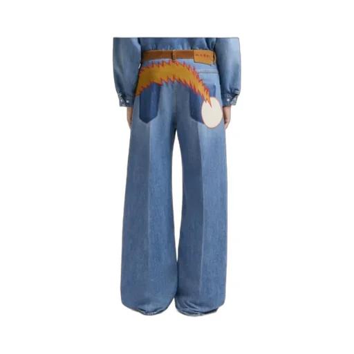 Velvet Waistband Denim Trousers