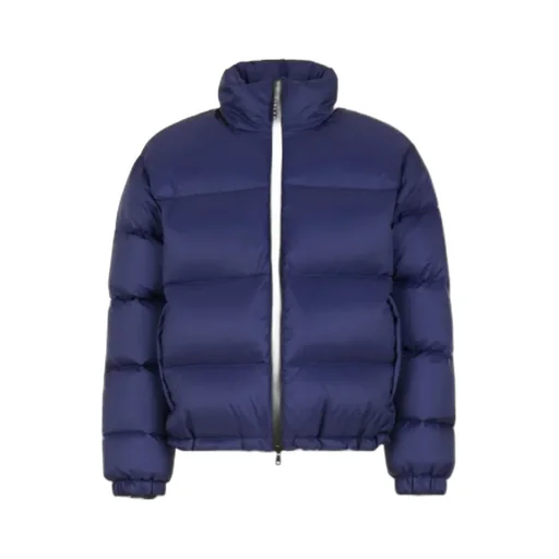 Dark Blue Ripstop Nylon Down Jacket