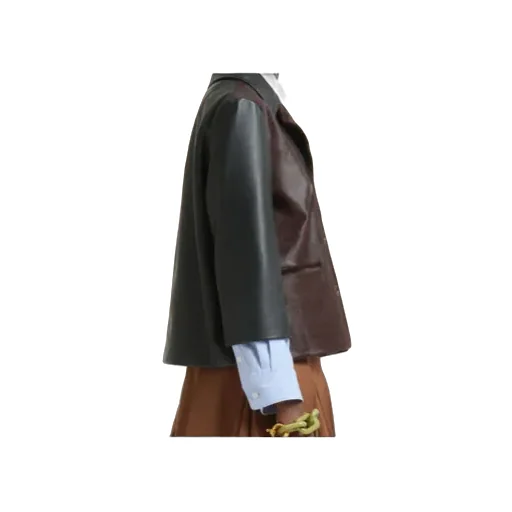 Black Leather And Pony Hair Jacket