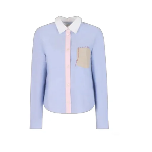 Contrast Collar Long Sleeved Shirt