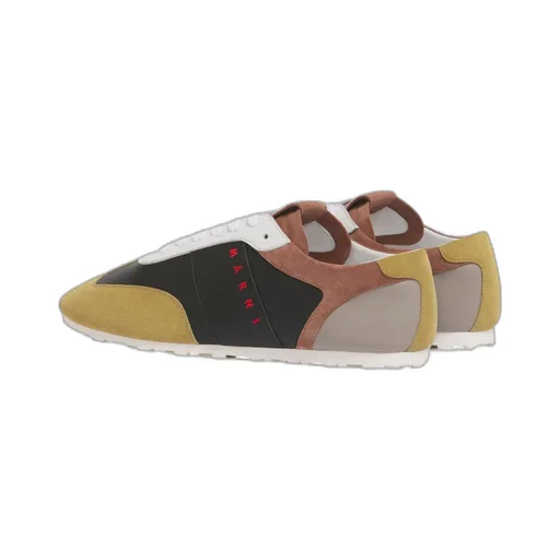 Logo Printed Colourblock Lace-Up Sneakers