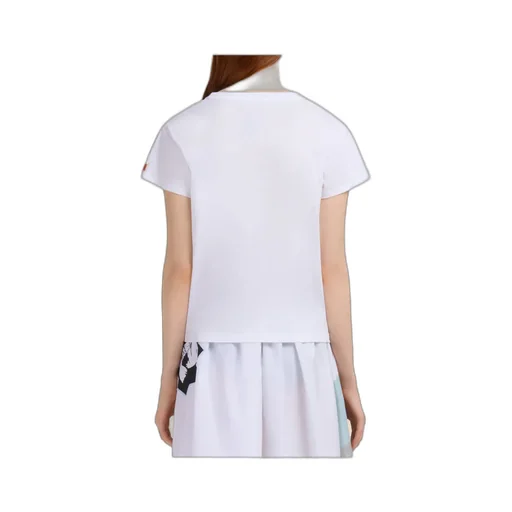 Cotton T-Shirt With Prints And Patches
