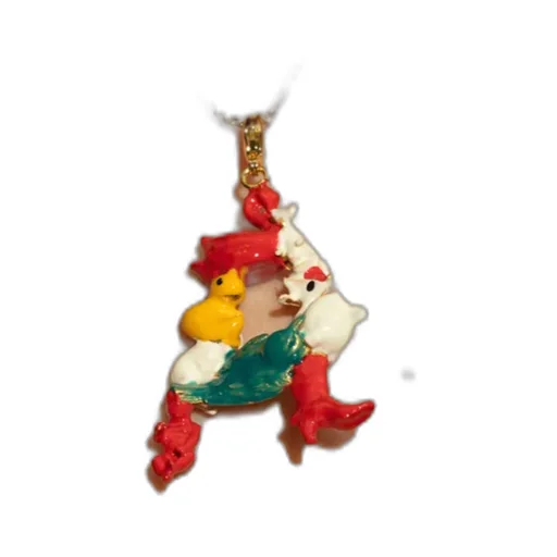 Enamel Duck Pendant