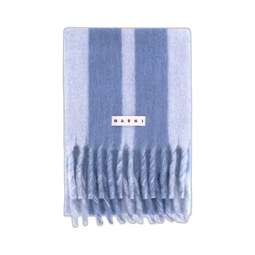 Logo Patch Fringed Scarf