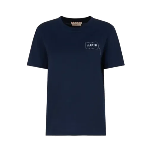 Organic Cotton T-Shirt With Marni Patch