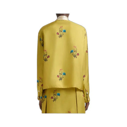 Tulip Print Satin Shirt