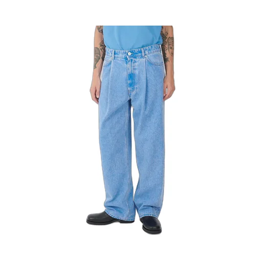 Logo Patch Pleat Jeans