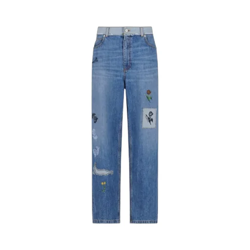 Denim Embroidered Jeans