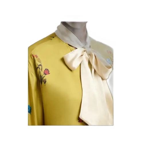 Tulip Print Satin Shirt