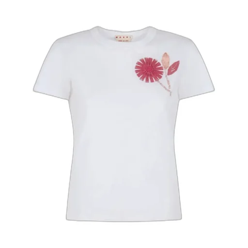 Floral-Embroidered T-Shirt