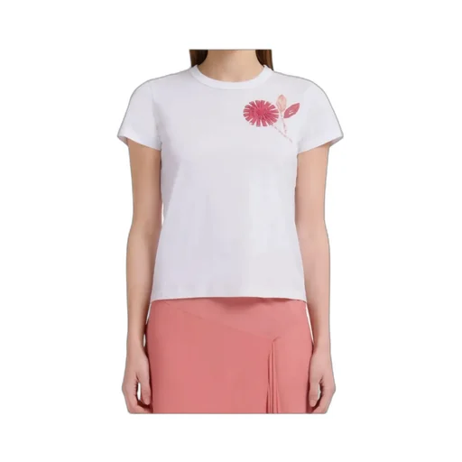 Floral-Embroidered T-Shirt