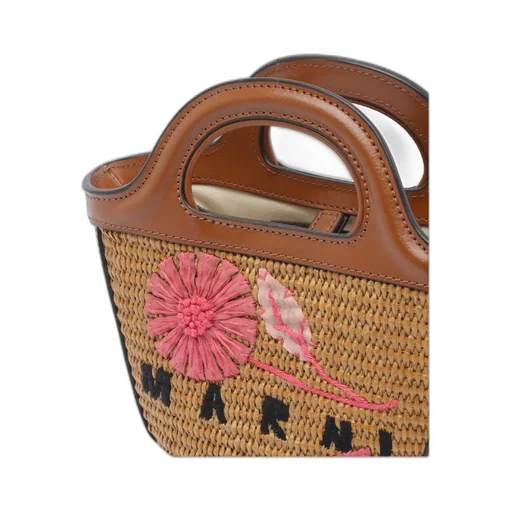 Tropicalia Floral-Embroidered Woven Clutch Bag
