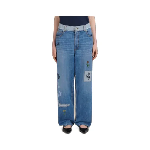 Denim Embroidered Jeans