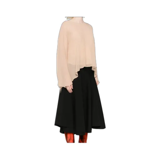 Asymmetric-Draped Blouse