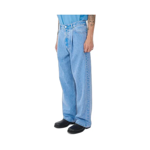 Logo Patch Pleat Jeans