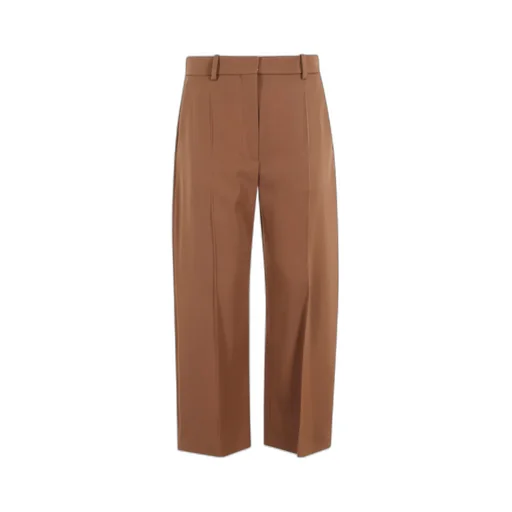 Crease Detailed Cropped Trousers