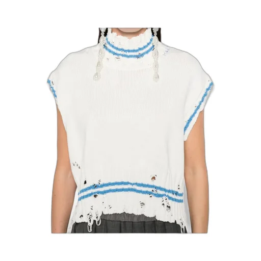 Frayed-Hem Sleeveless Top