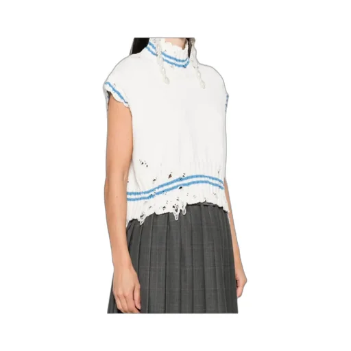 Frayed-Hem Sleeveless Top