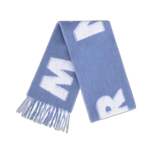 Logo Patch Fringed Scarf