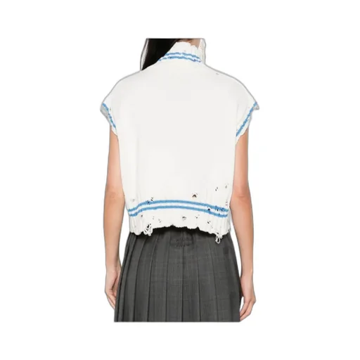 Frayed-Hem Sleeveless Top