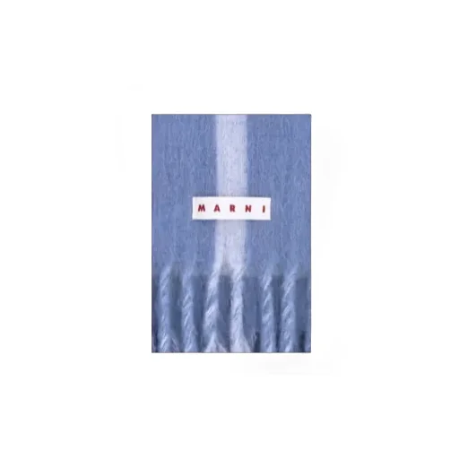 Logo Patch Fringed Scarf