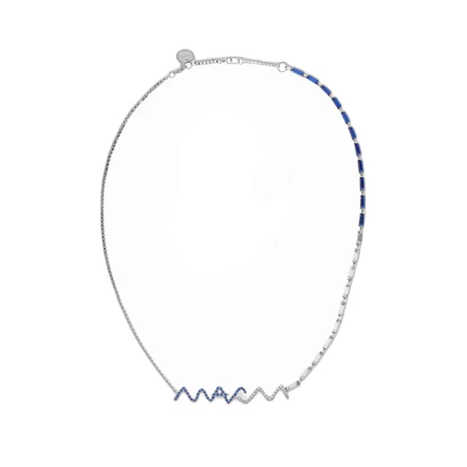 Sapphire Wave Necklace