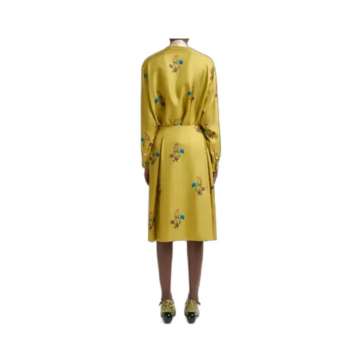 Tulip Print Satin Skirt