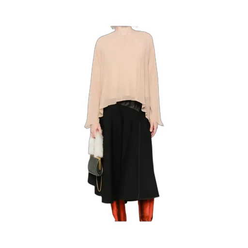 Asymmetric-Draped Blouse