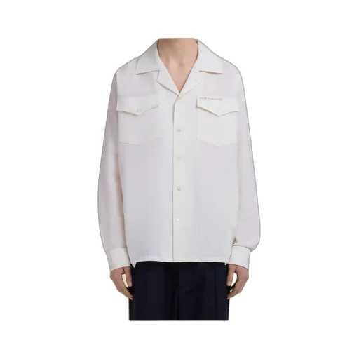 Patch Pockets Button-Up Shirt