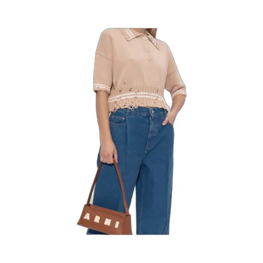 Distressed Short-Sleeve Knit Shirt