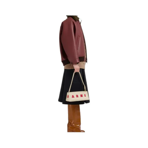Logo Detailed Zipped Shoulder Bag