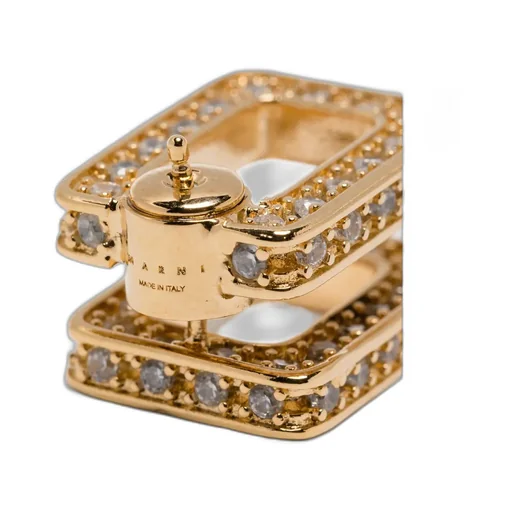 Square-Frame Diamond Earring