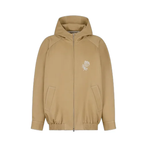 Logo Embroidered Zip-Up Jacket