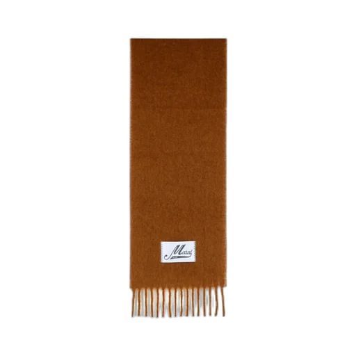 Logo Patch Fringed Scarf
