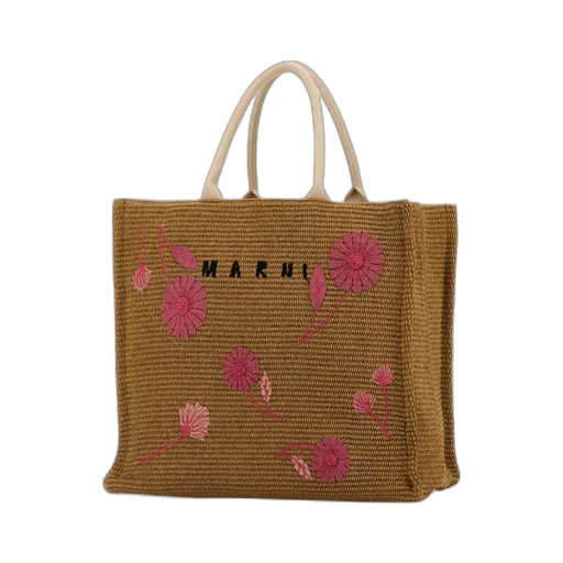 Raffia Flower Tote Bag
