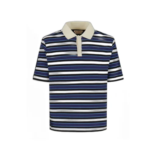 Organic Cotton Polo Shirt With Striped Front