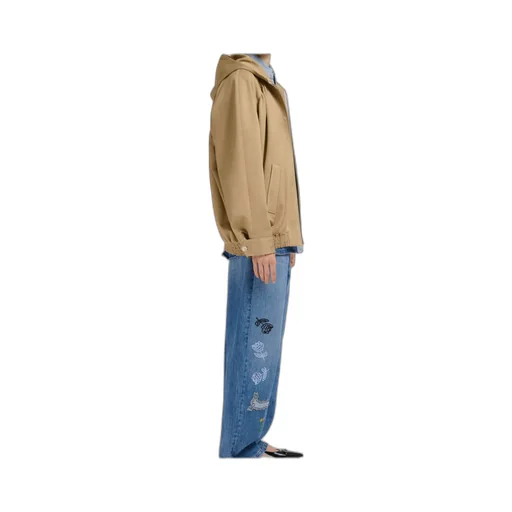 Logo Embroidered Zip-Up Jacket