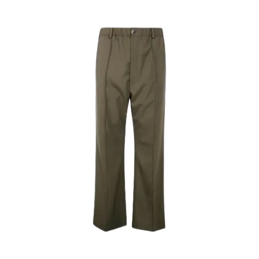 Stitched Crease Flared Trousers
