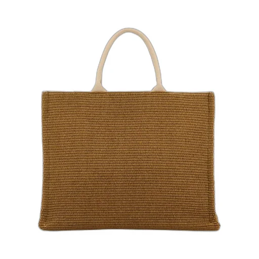 Raffia Flower Tote Bag