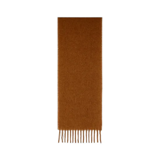 Logo Patch Fringed Scarf