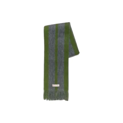 Logo Patch Fringed Scarf