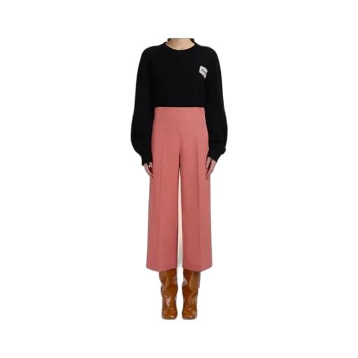 Wool Cropped Trousers