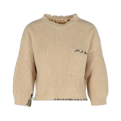Logo Embroidered Knitted Jumper