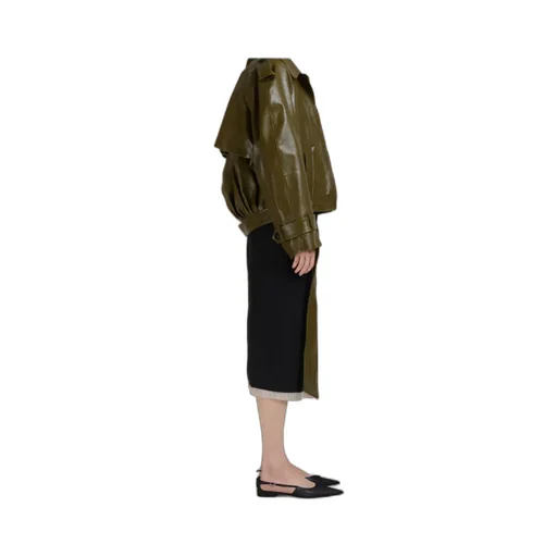 Visible Lining Midi Skirt
