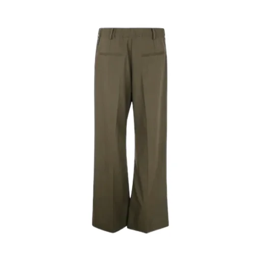 Stitched Crease Flared Trousers
