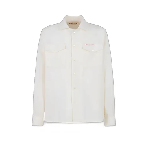 Patch Pockets Button-Up Shirt