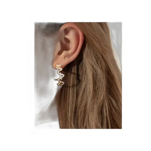 Zig-Zag Hoop Earrings