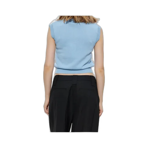 Logo Embroidered Knitted Vest