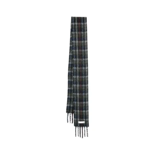 Checked Fringed Scarf